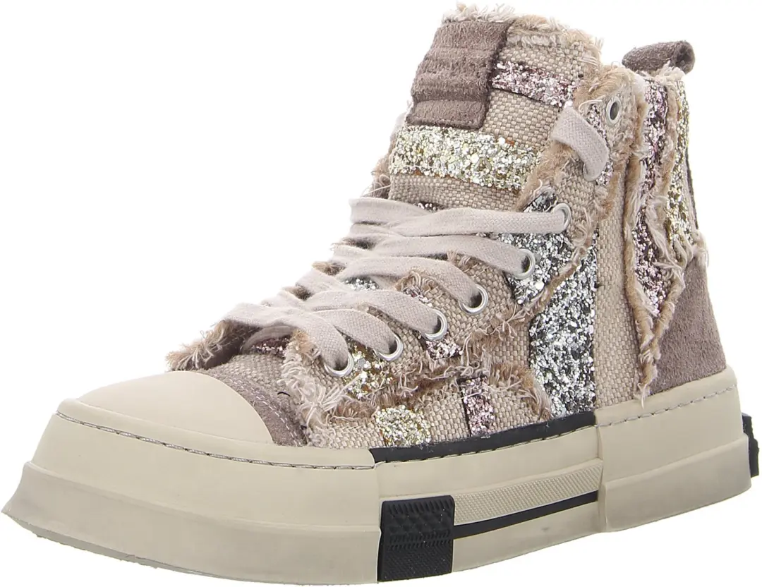 Rebecca White X52-5 MIX GLITTER CHAMPAIN dames sneakers grijs maat 38