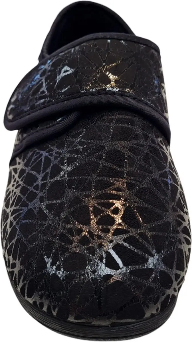 Q-Fit Medical Dames Pantoffel Geneve 2 - Zwart/Print - 37 - afbeelding 2 van 6