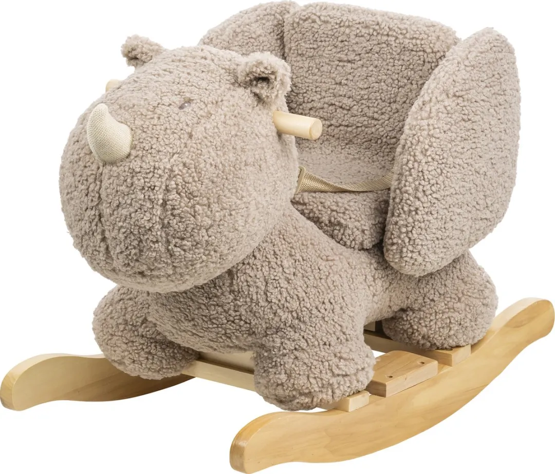 Nattou Neushoorn Teddy Hobbelpaard 59x45cm Taupe