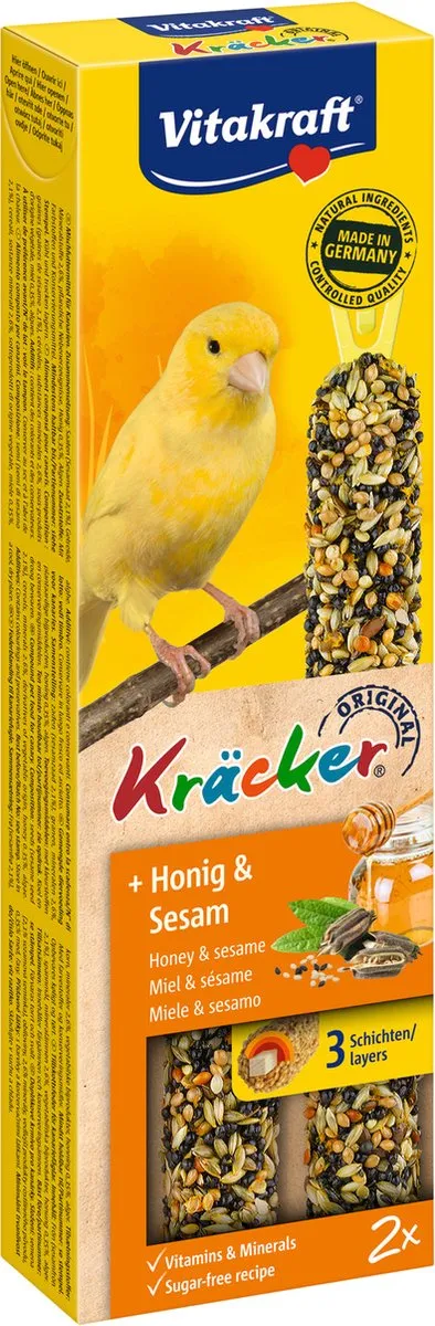 Vitakraft Kanariekracker 2-in-1 Honing Vogelsnack