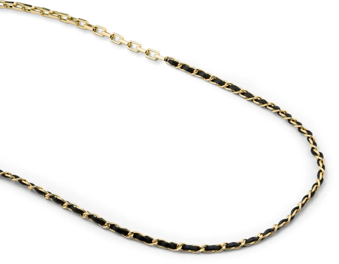iDeal of Sweden Chain Strap Noir Gold Telefoonkoord - Universeel
