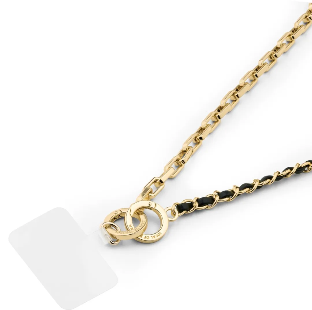 iDeal of Sweden Chain Strap Noir Gold Telefoonkoord - Universeel