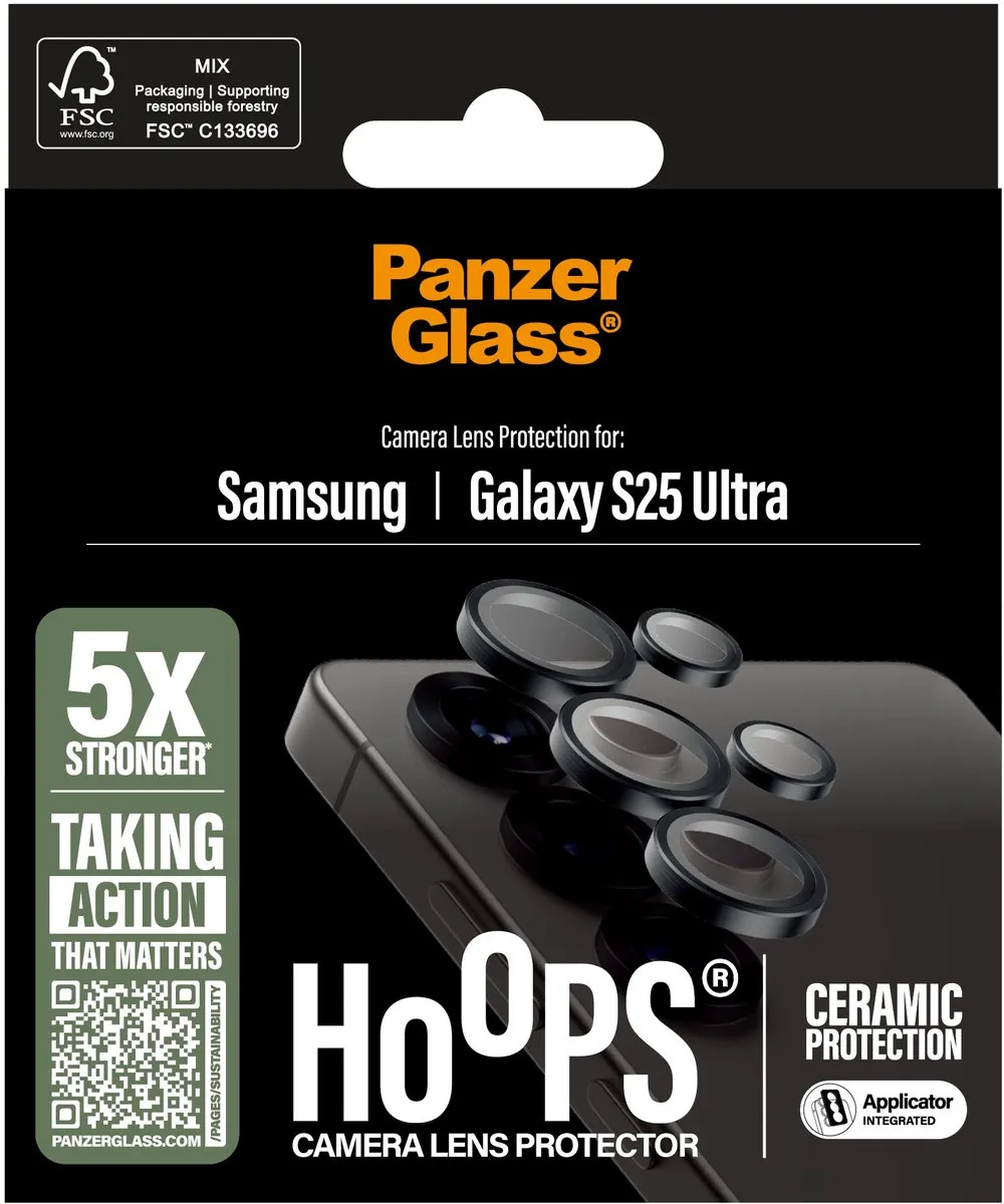 PanzerGlass Ceramic Hoops Camera Lens Protector S25 Ultra - 1 Stuk