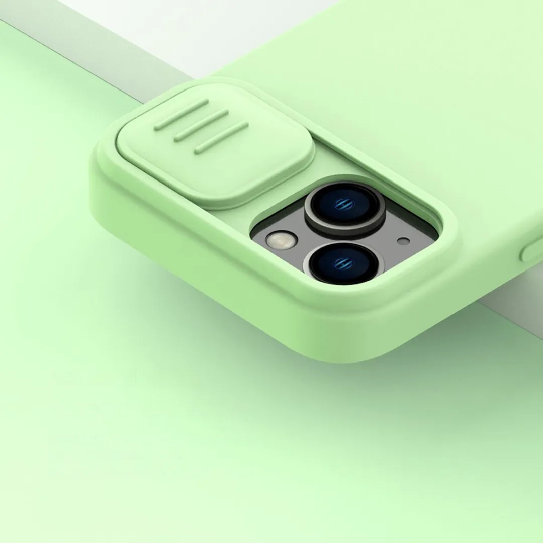 Nillkin CamShield Silicone Hoes iPhone 14 - Groen - afbeelding 5 van 6