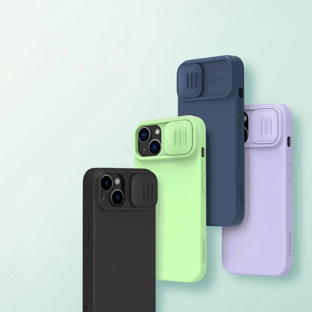 Nillkin CamShield Silicone Hoes iPhone 14 - Groen - afbeelding 4 van 6