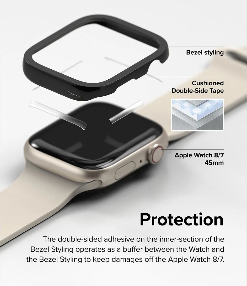 Ringke Bezel Styling Apple Watch Series 7/8/9 45mm - Zwart