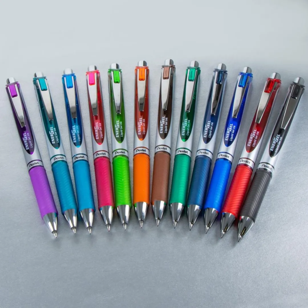 Pentel EnerGel RTX Retractable Liquid Gel Pens 0.7mm - 12 Stuks