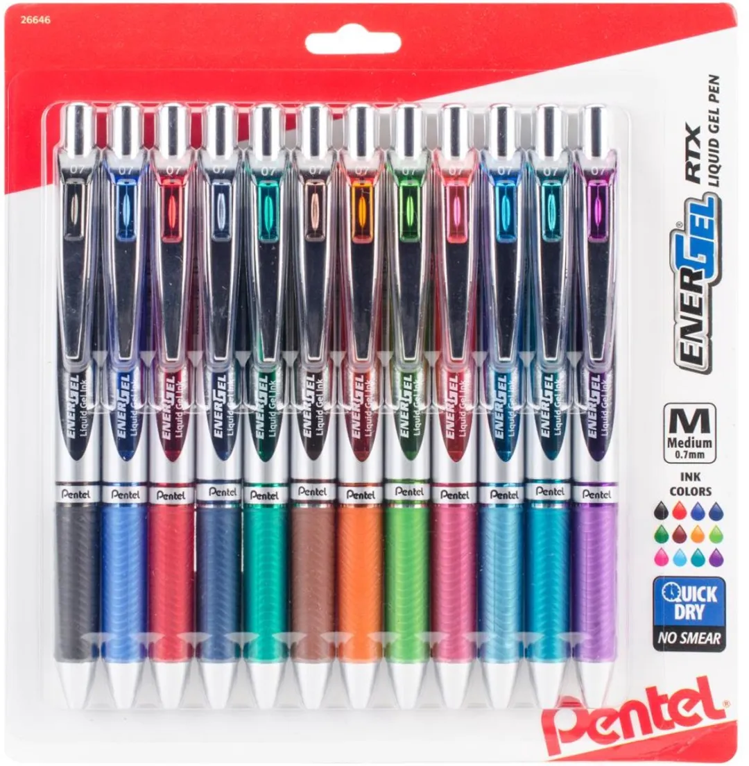 Pentel EnerGel RTX Retractable Liquid Gel Pens 0.7mm