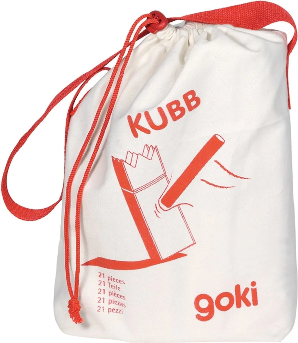 Goki Kubb Vikingschaakspel - H25cm - Multikleur