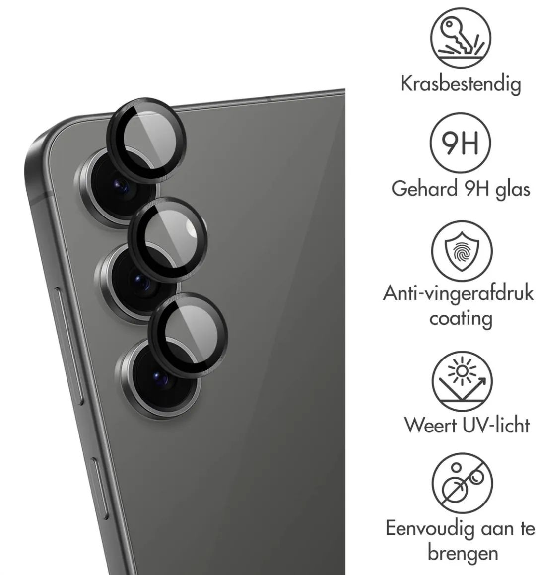 imoshiion Camera Lens Protector Samsung Galaxy S25 FE - 2 Stuks - Zwart