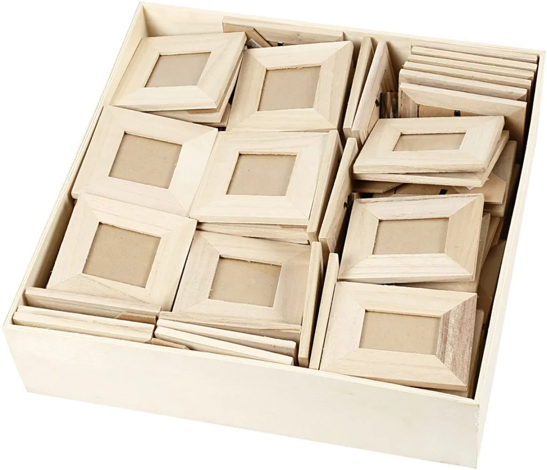 Creativ Company Creotime Keizerin Boom Lijst 10x10/11cm - 40 Stuks - Multicolor