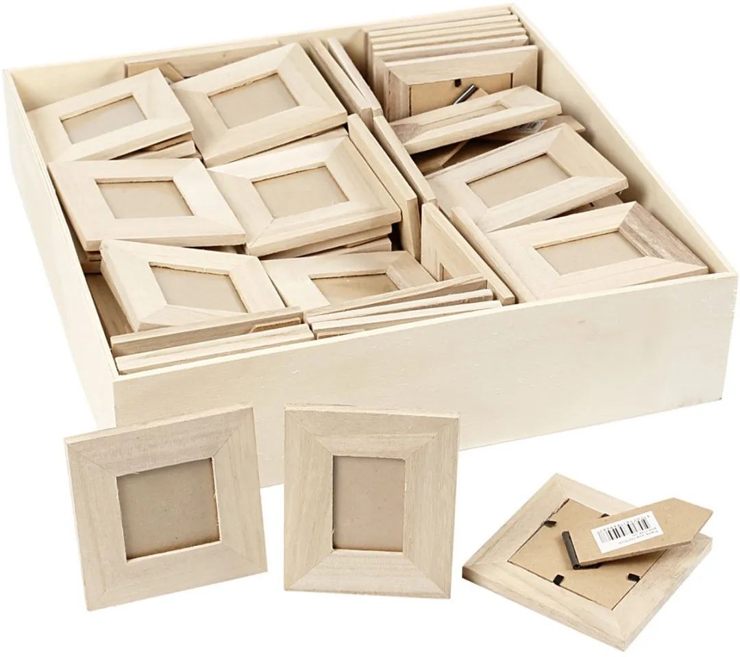 Creativ Company Creotime Keizerin Boom Lijst 10x10/11cm - 40 Stuks - Multicolor