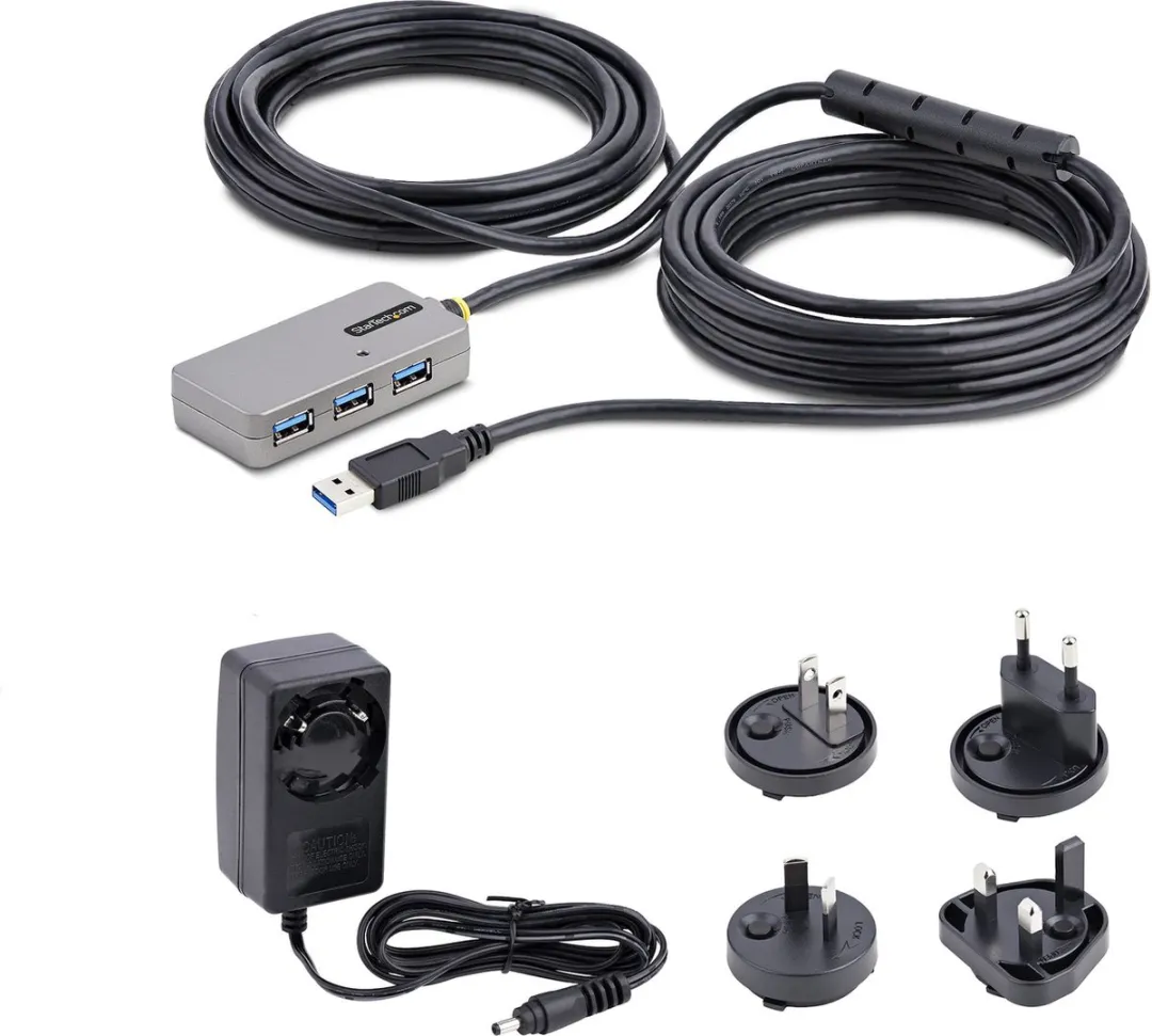 Startech U01043-USB-EXTENDER USB 3.2 Hub - 5Gbps - Zwart/Zilver