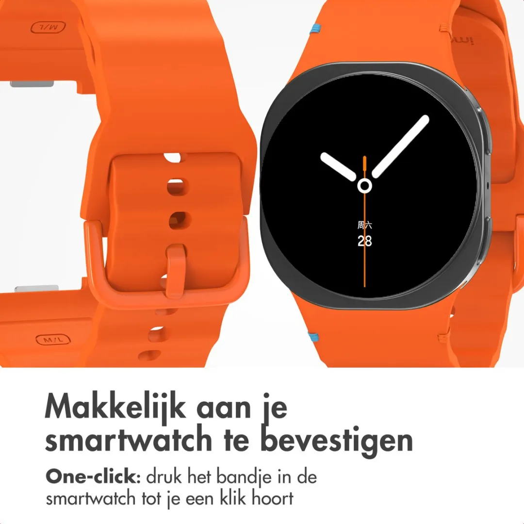 Imoshion Wave Siliconenband - Samsung Galaxy Watch 8 - Oranje