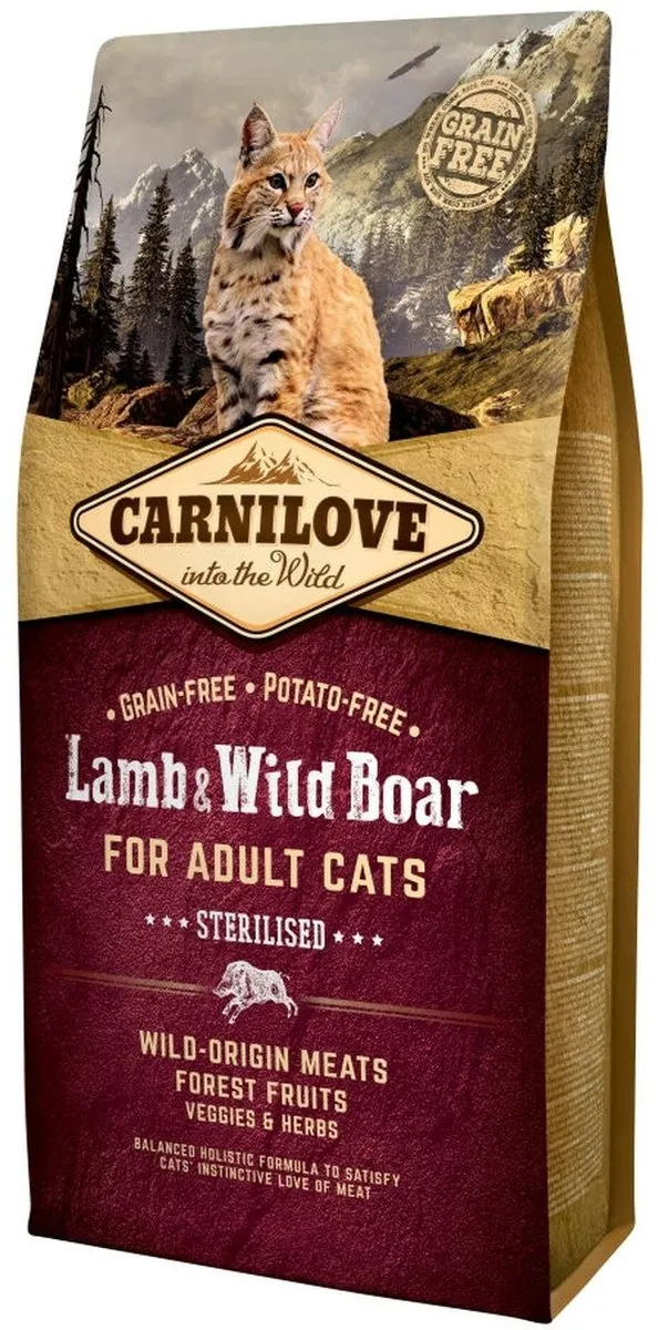 Carnilove Lam & Wild Sterilised Granenvrij 6kg - afbeelding 6 van 6