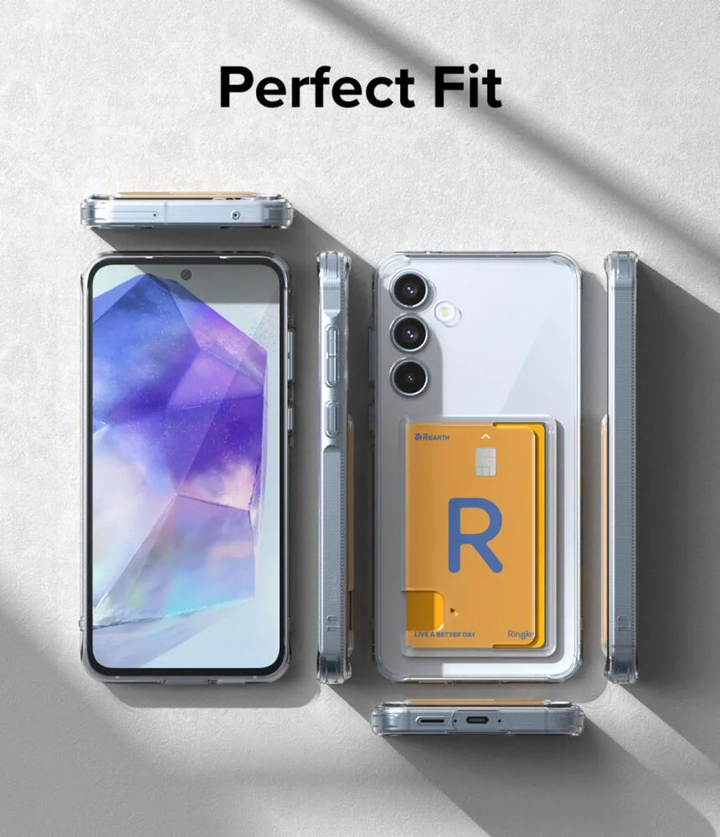 Ringke Fusion Card Hoesje Samsung Galaxy A55 - Transparant