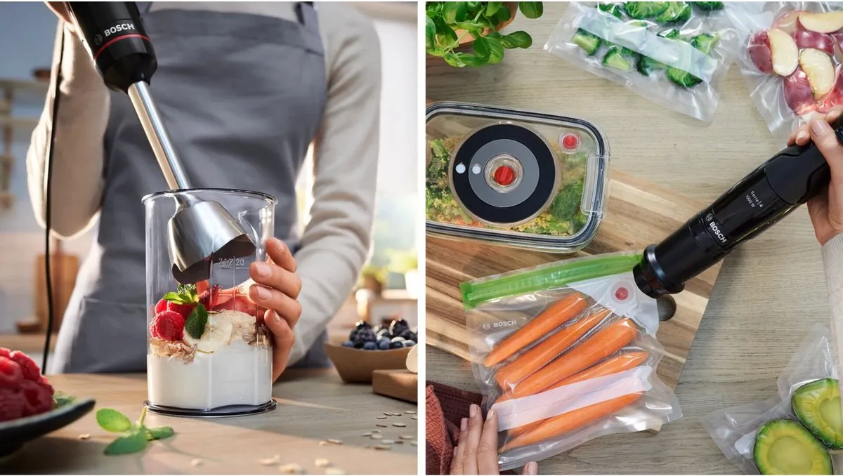 Bosch ErgoMaster Staafmixer 1000W - QuattroBlade Messen - Zwart