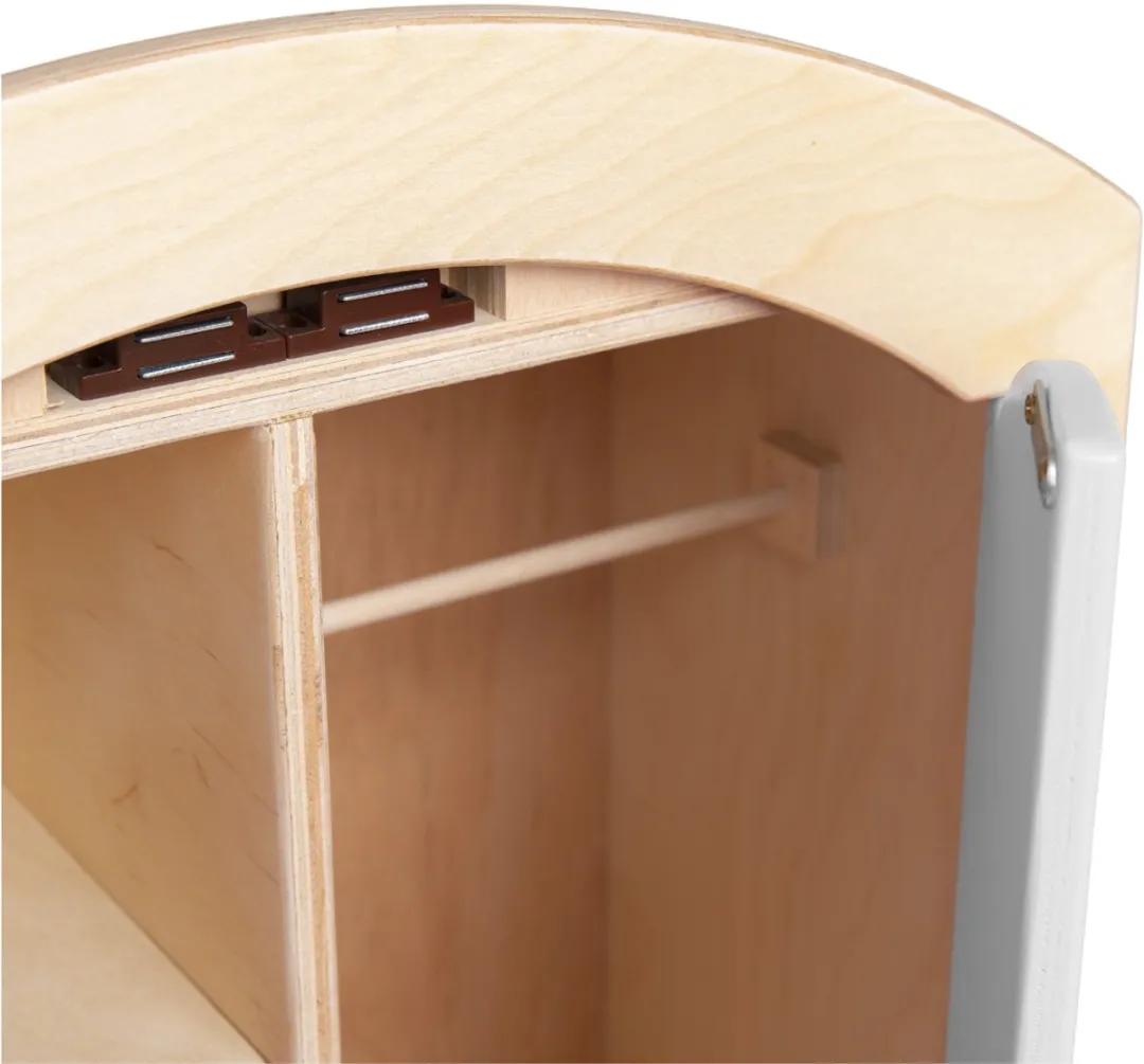 Van Dijk Toys houten Poppenkledingkast - Wit