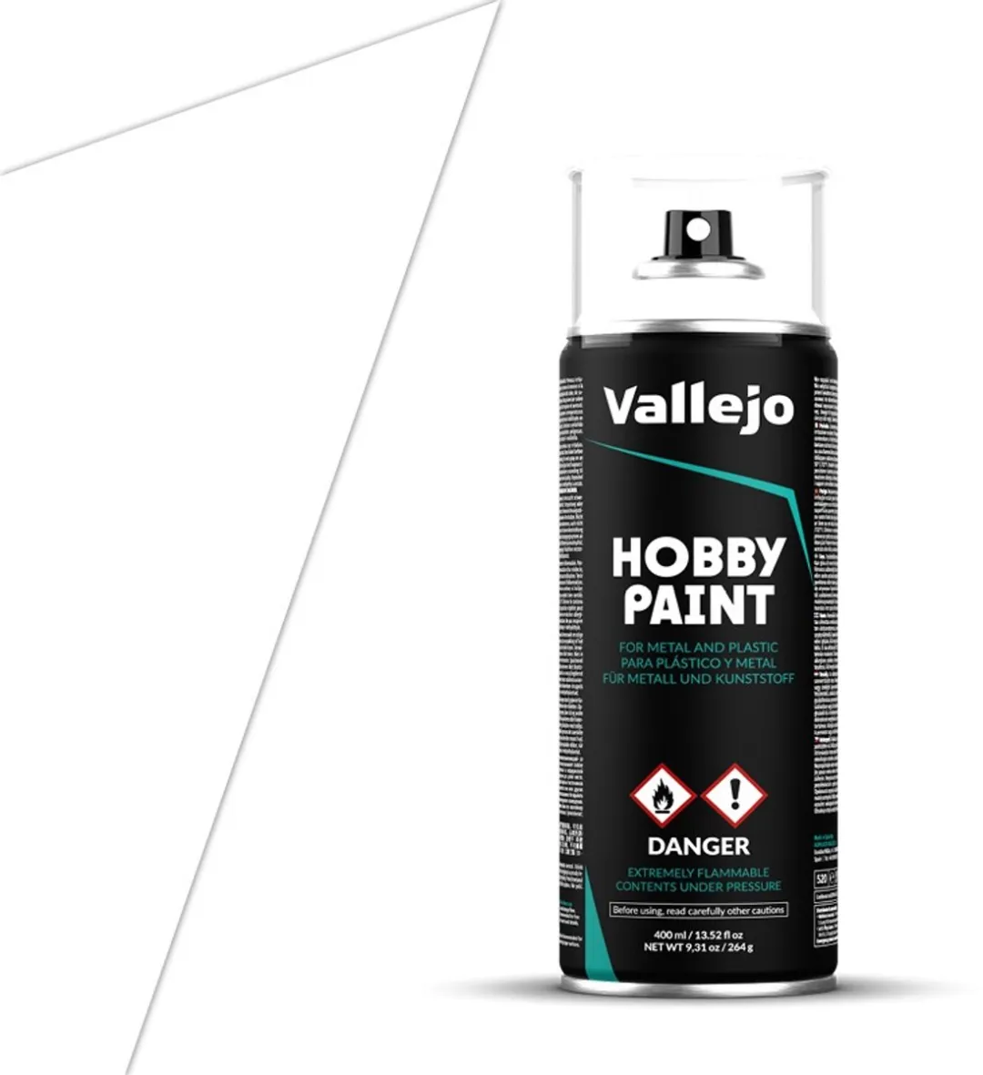 Vallejo Hobbyverf White Primer Spray 400ml