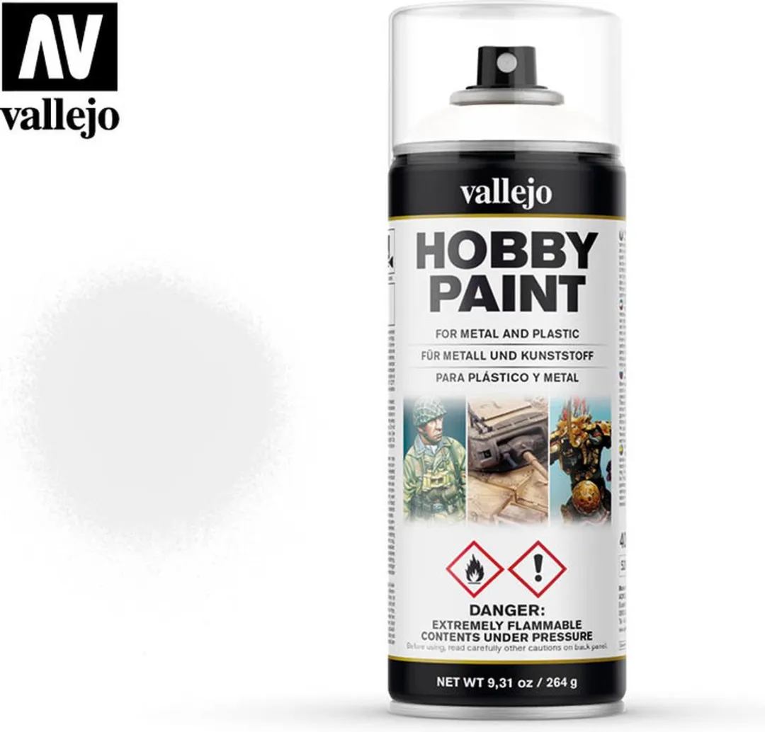 Vallejo Hobbyverf White Primer Spray 400ml