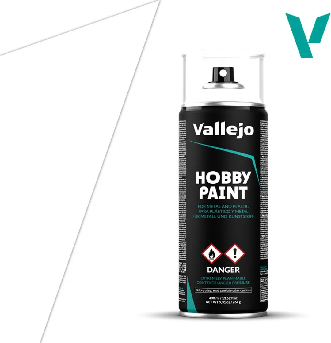 Vallejo Hobbyverf White Primer Spray 400ml