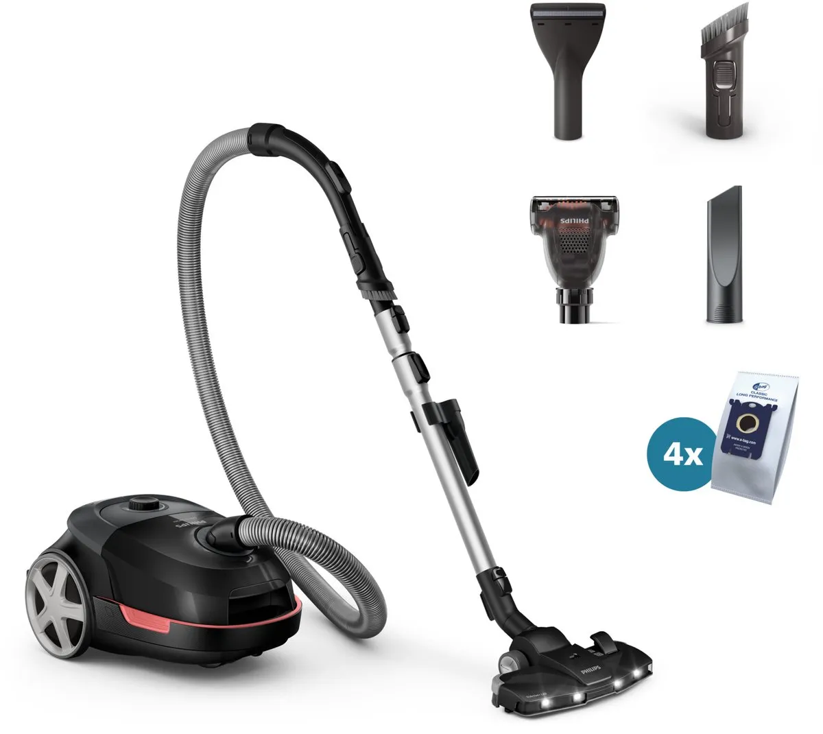 Philips 6000 Series XD6142/12 Stofzuiger - 900W - 4L Zwart