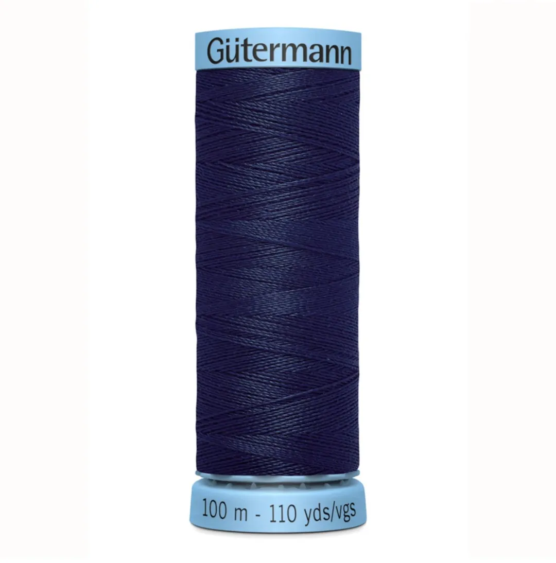 Gutermann Zijde Garen 100m - Zwart/Grijs/Wit