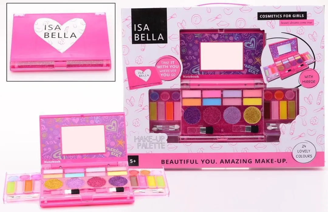 Johntoy Style Me Up Make-up 2 Seconden Opklapbaar Doosje - 6 Borsteltjes Roze