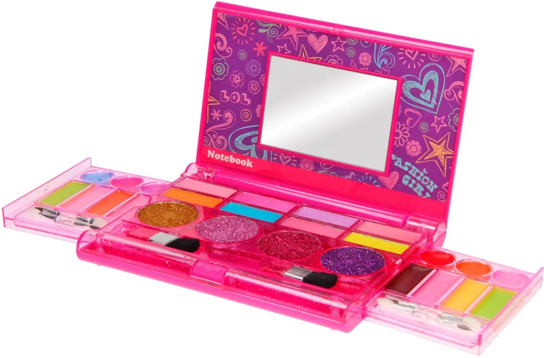 Johntoy Style Me Up Make-up 2 Seconden Opklapbaar Doosje - 6 Borsteltjes Roze