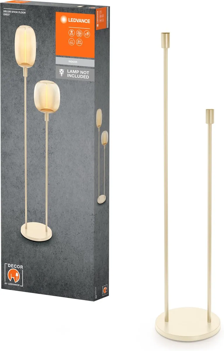 LEDVANCE Decor Stick Floor Grondlamp Beige - 2xE27 - afbeelding 4 van 6