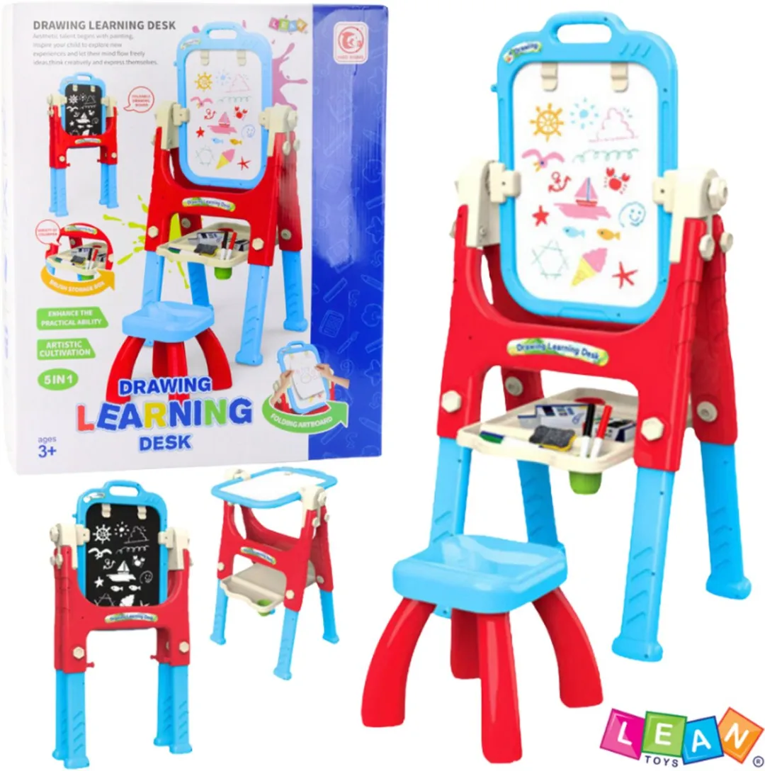 Lean Toys 5-in-1 Teken- & Leerbureau Blauw