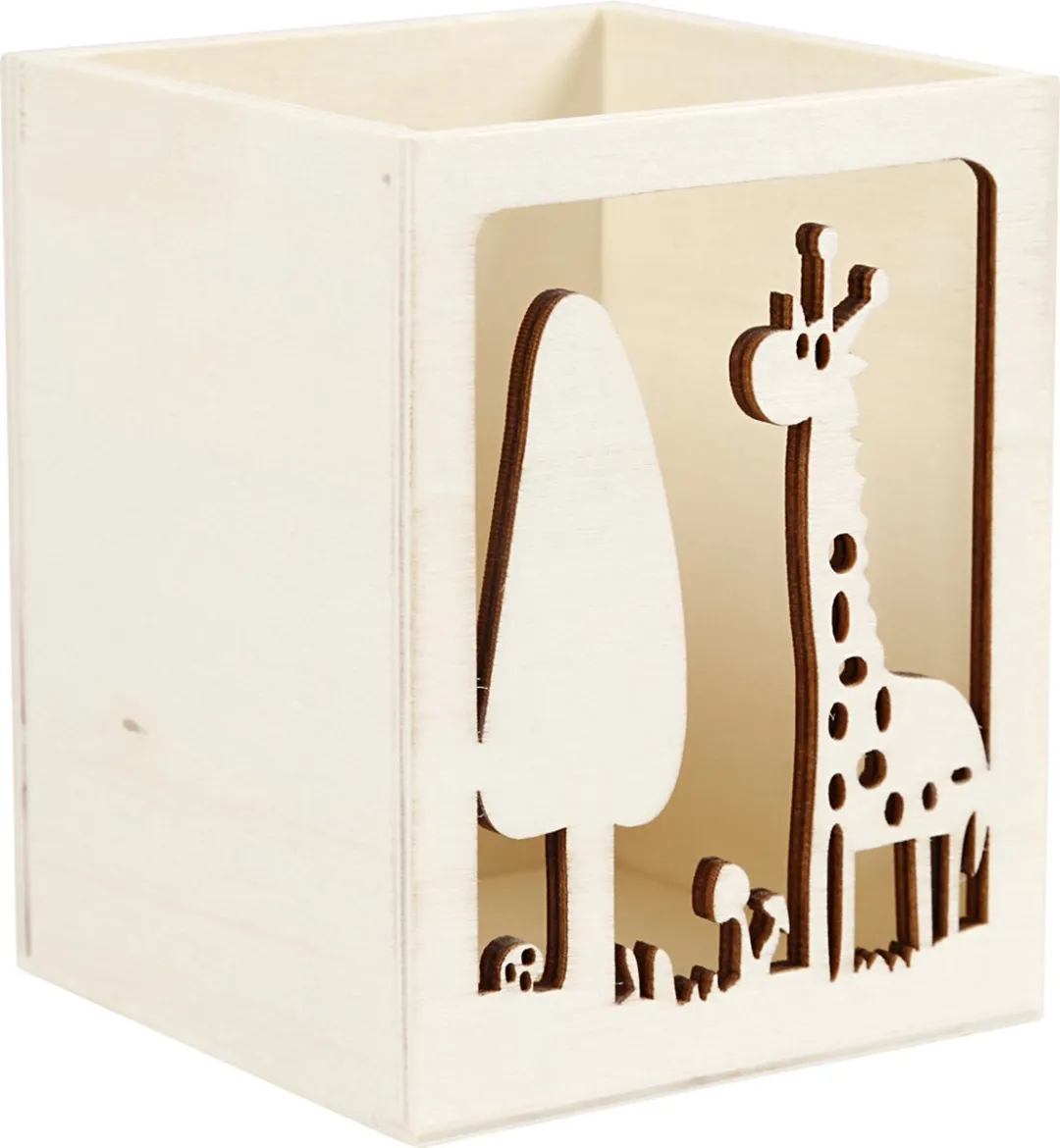 Creativ Company Pennenbakje Giraf 8x8cm - Multicolor