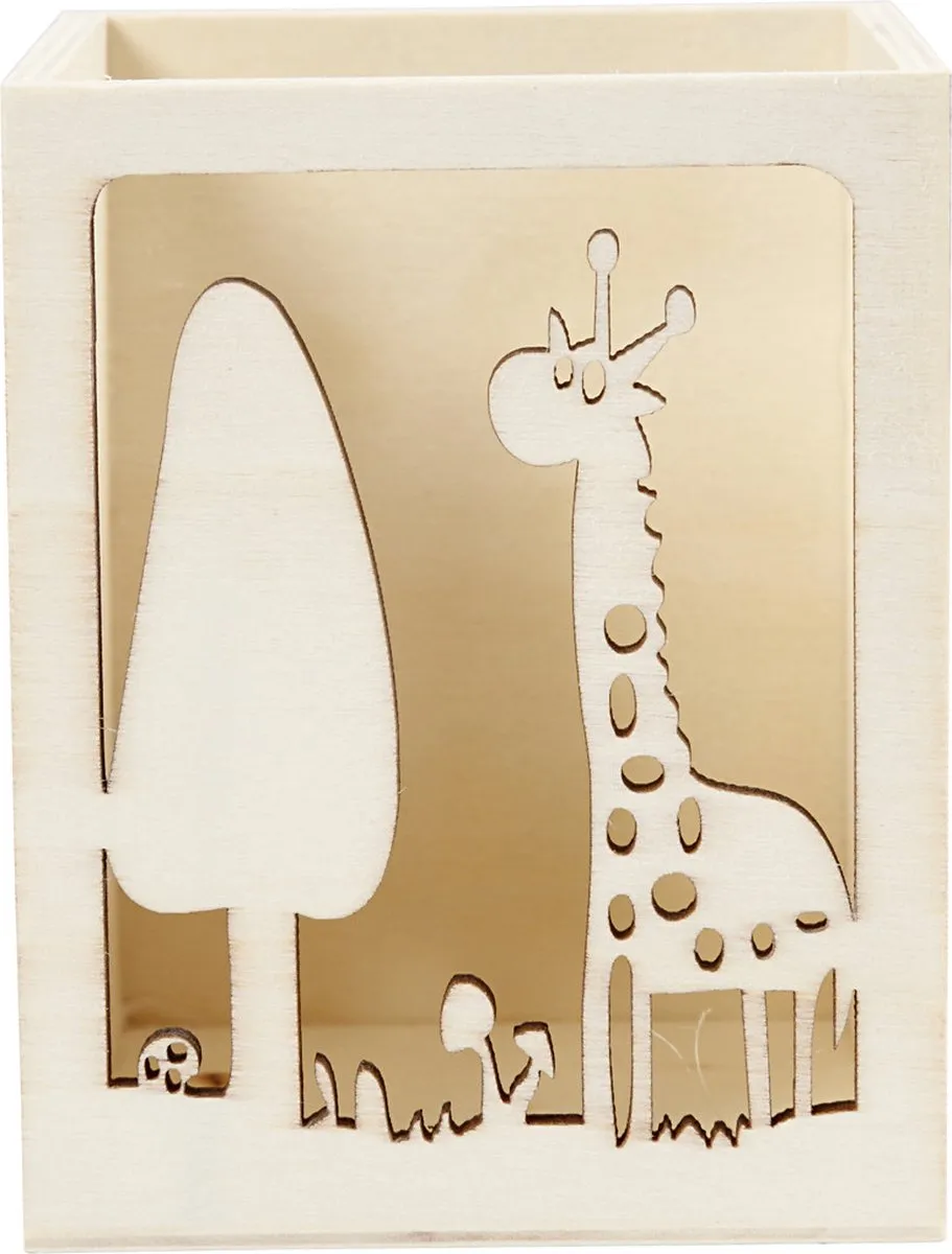 Creativ Company Pennenbakje Giraf 8x8cm - Multicolor