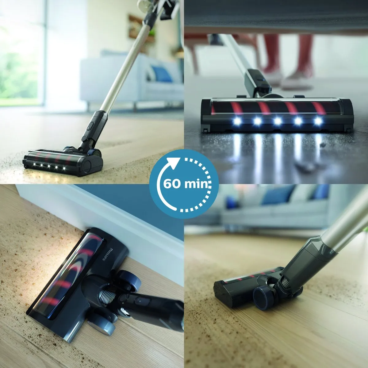 Philips Steelstofzuiger XC3033/01 Draadloos - 60 min - Zwart