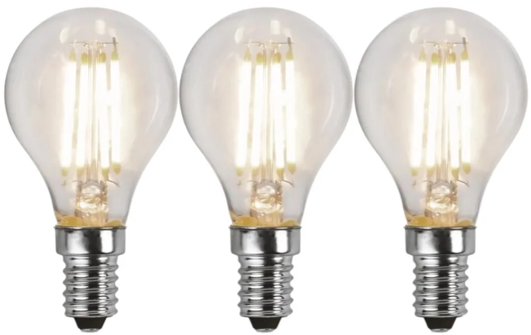Star Trading E14 Filamentbol 4.2W Warm Wit 3-Pack