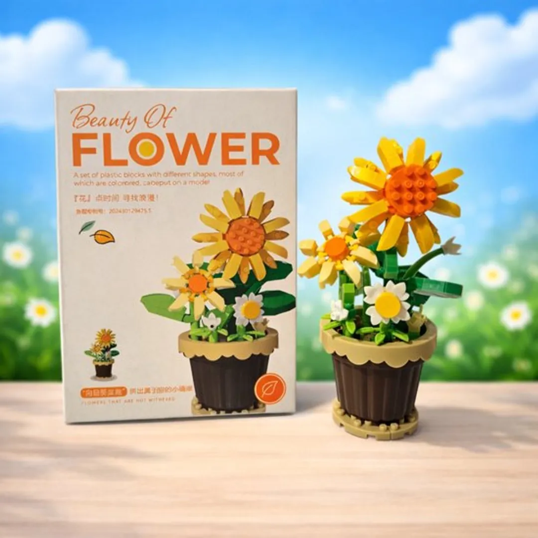 Shantou Toys DIY Bloemenboeket 771 Stuks - 3 Kleuren - afbeelding 6 van 6