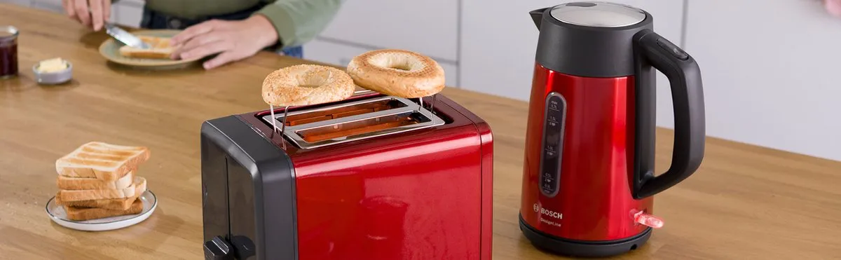 Bosch TWK4P434 DesignLine - Waterkoker - Rood / Zwart