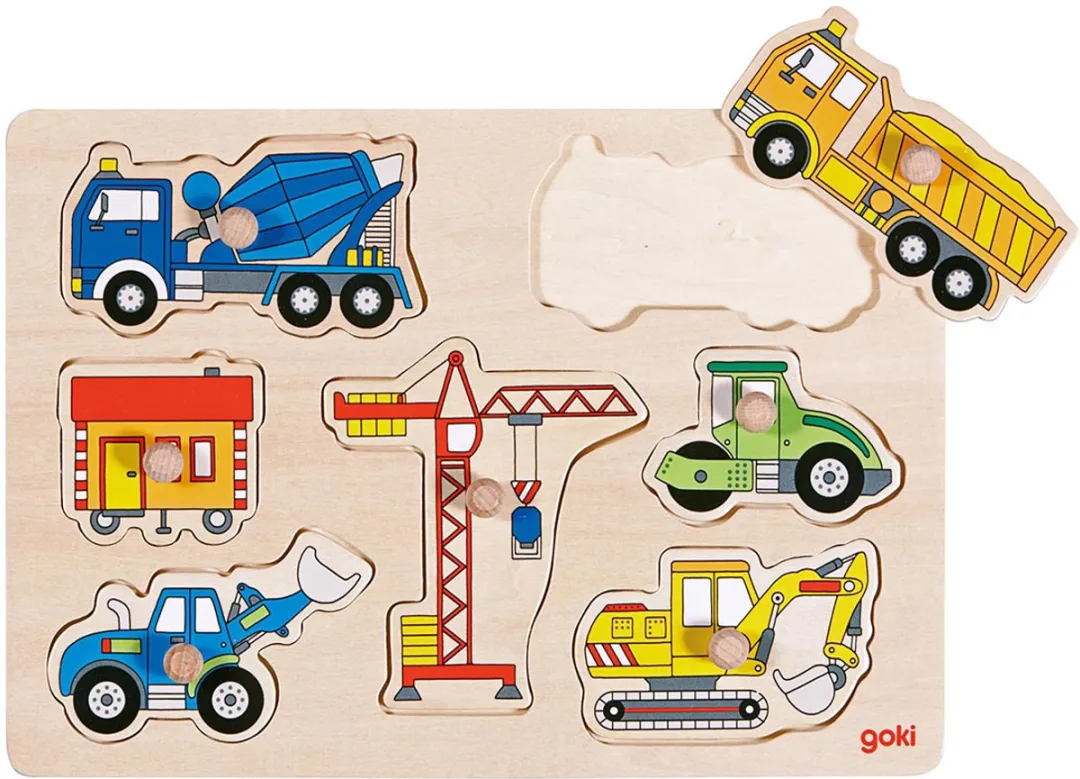 Goki Lift Out Puzzle 10 Stuks - Multi Kleuren