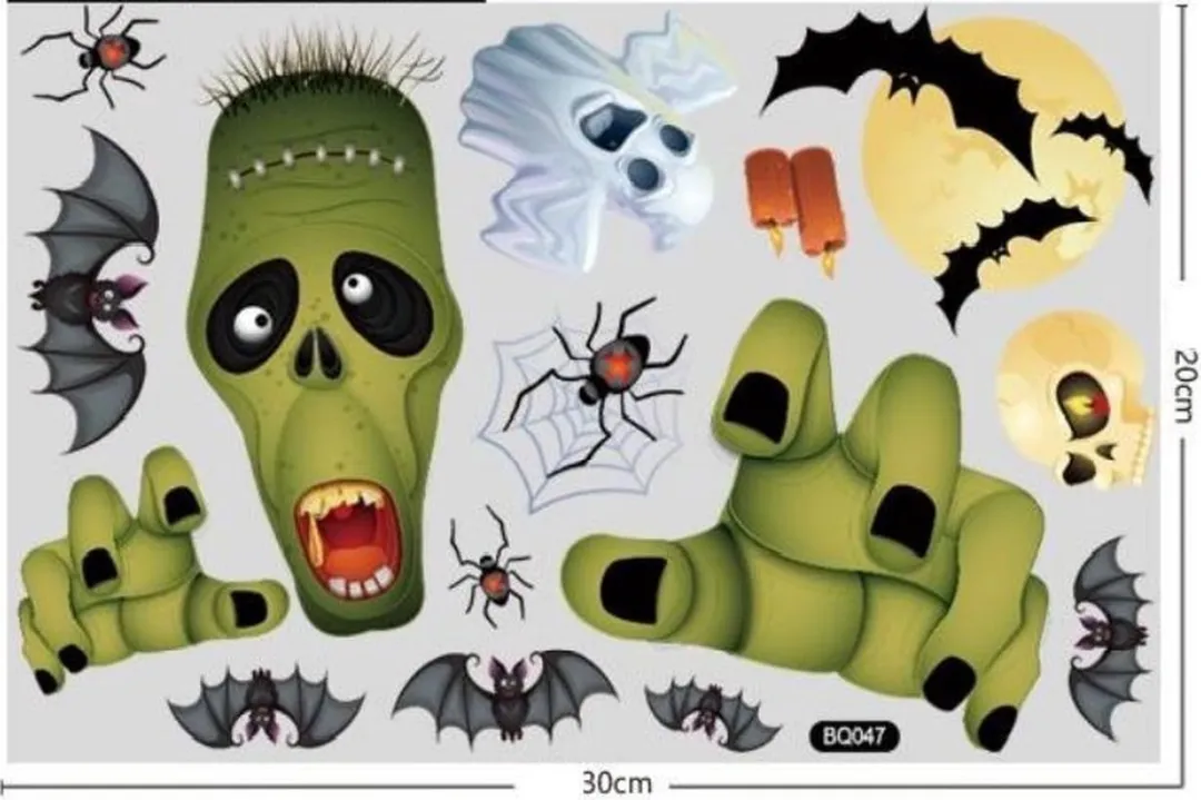 VinkToys Halloween Raamstickers - 102 Stuks (8-delig)