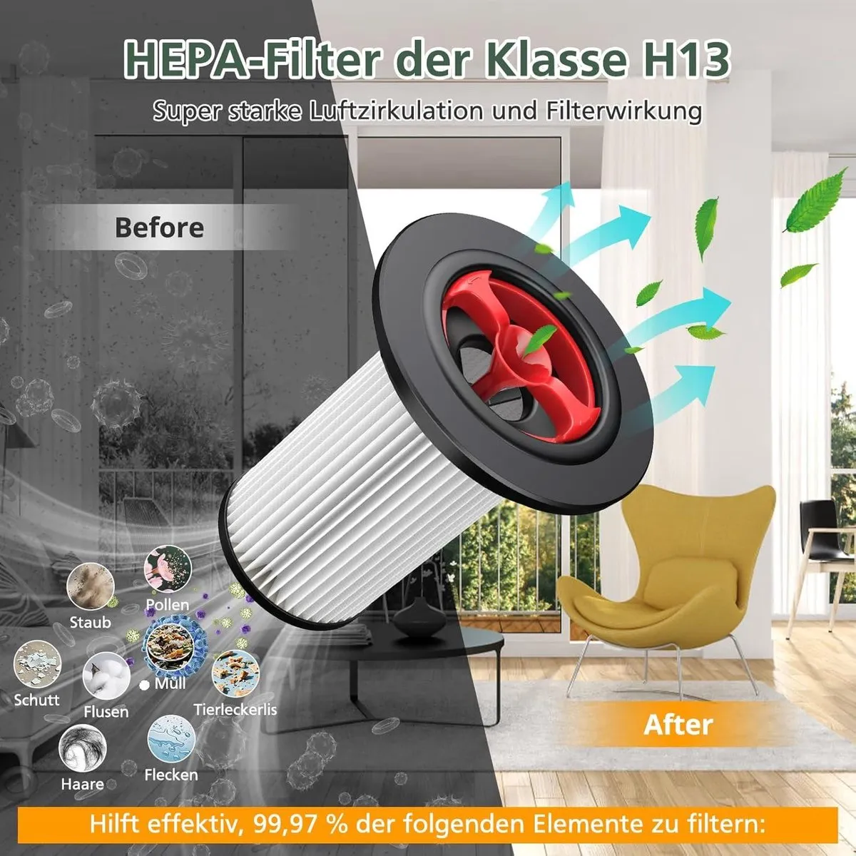 Bosch HEPA Reservefilters 12023349 - 2 Stuks - Rood/Wit/Zwart