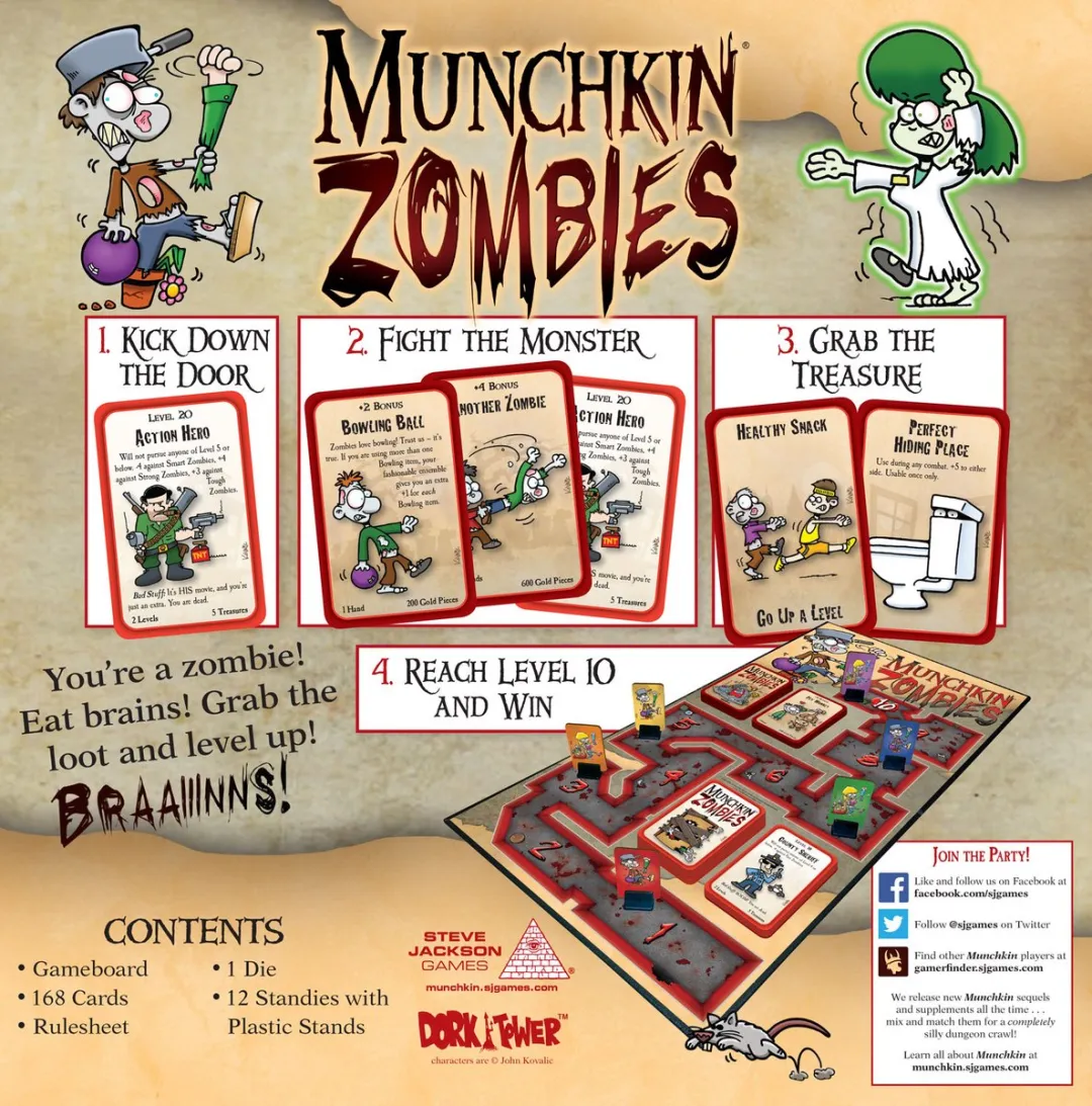 Steve Jackson Games Munchkin Zombies Deluxe - 3-6 Spelers