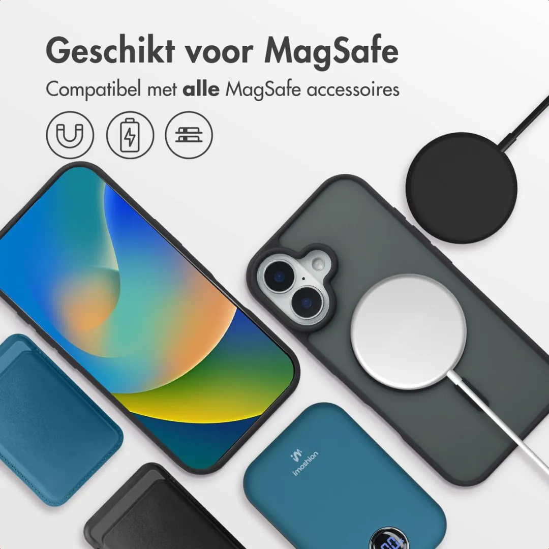 imoshion Hoesje iPhone 16 MagSafe - Zwart