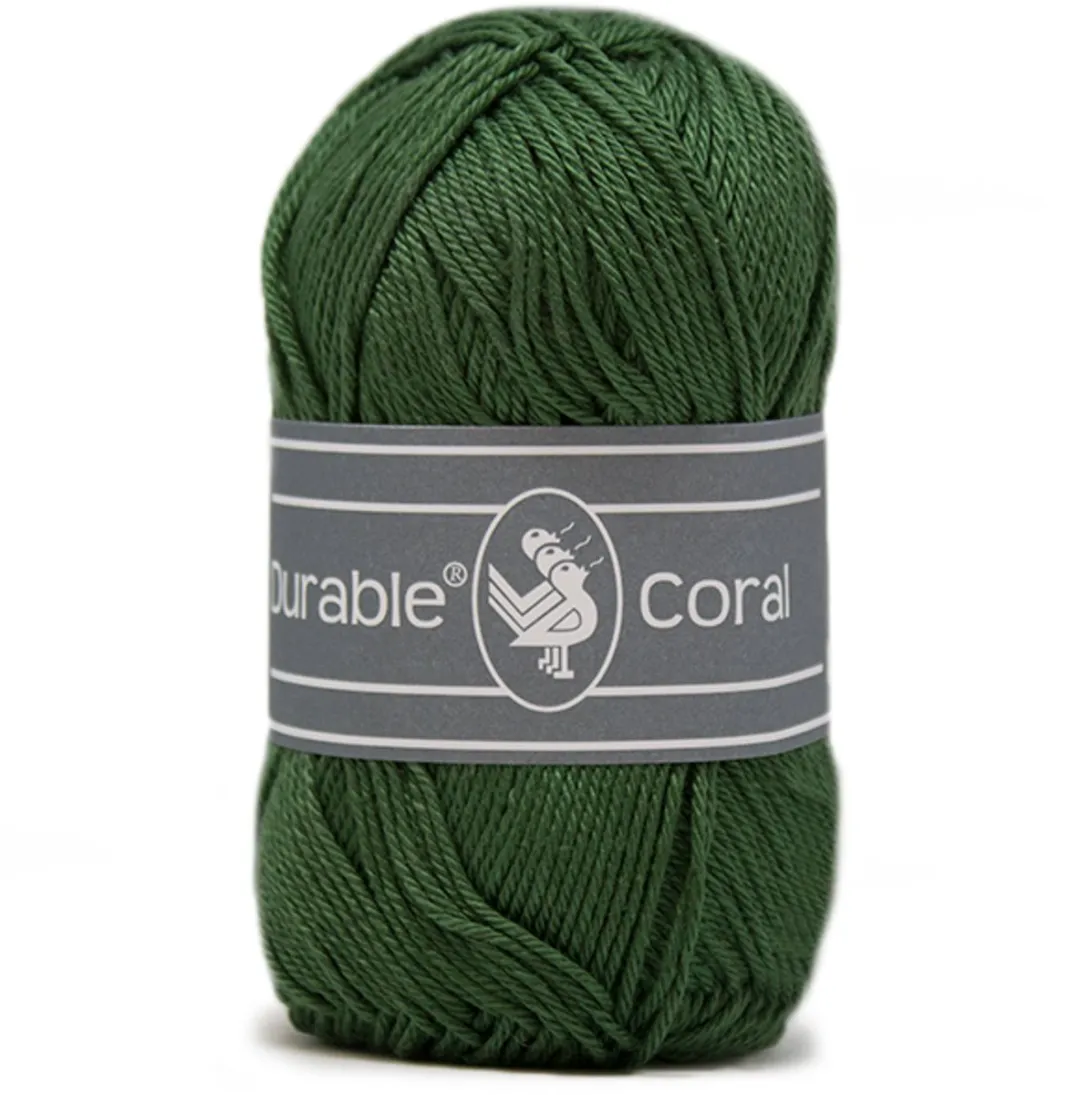 Durable Coral Gemerceriseerd Katoen Garen - Forest Green