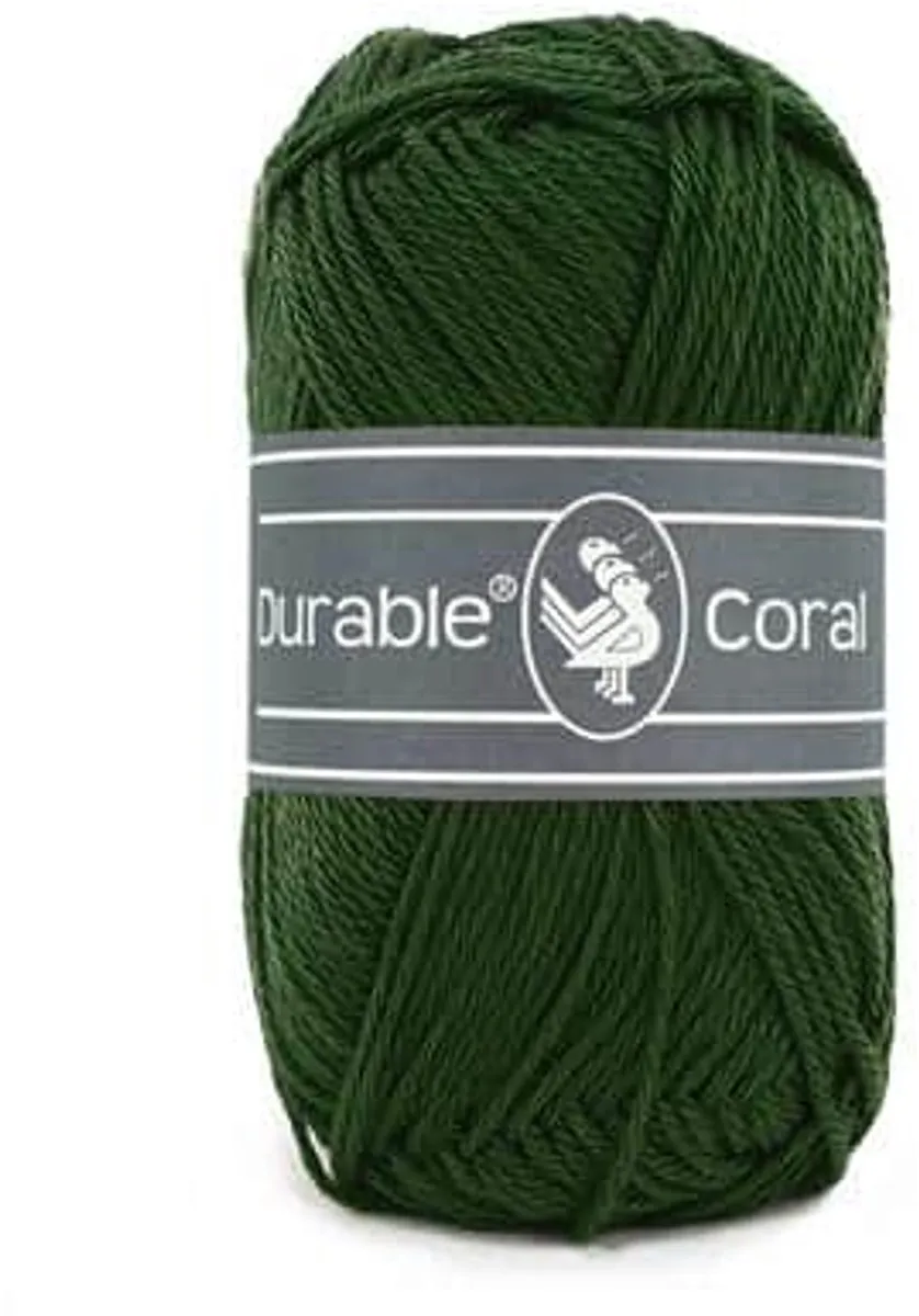 Durable Coral Gemerceriseerd Katoen Garen - Forest Green