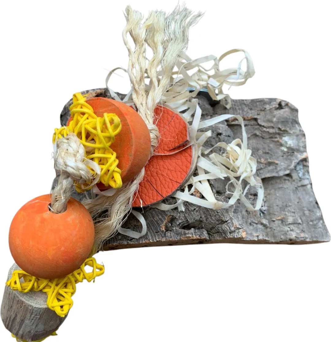 Speelgoed voor vogels -home en dier speelgoed -Kurk plateau met speelgoed