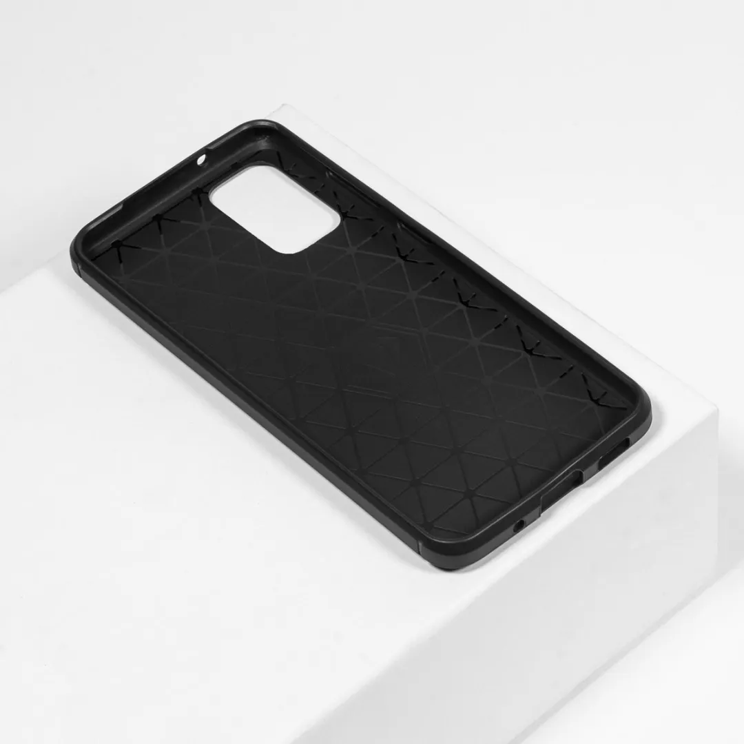 BMAX Carbon Hoesje Samsung Galaxy S20 Plus - Zwart