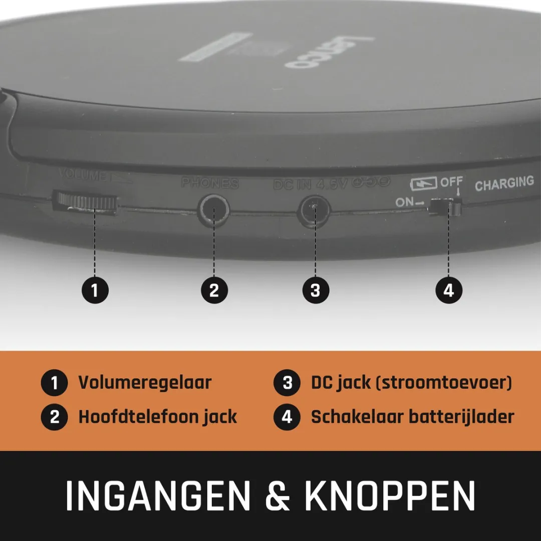 Lenco CD-200 Discman - Anti-Shock Zwart