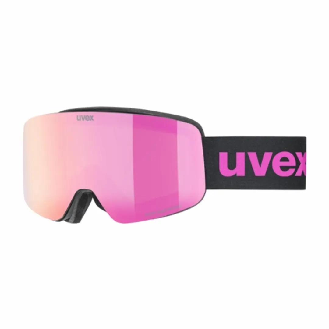 Uvex pwdr FM Skibril Junior - Black Matt - Roze Lens - afbeelding 5 van 5