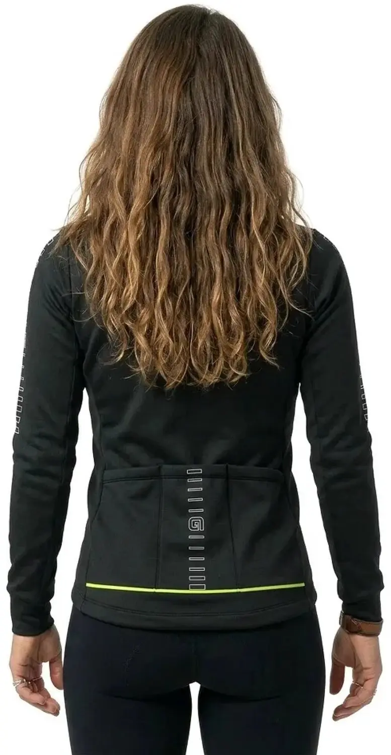 Alé Solid Fondo Dames Fietsshirt Lange Mouwen - Zwart - S - afbeelding 2 van 6
