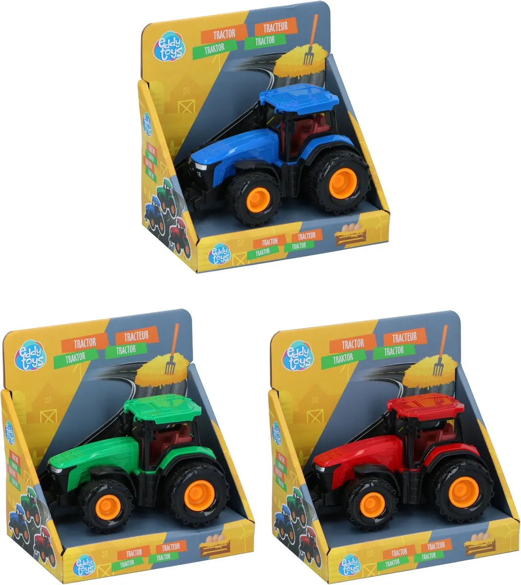 Eddy Toys Tractor - Speelgoedvoertuig - 1 Willekeurige Kleur